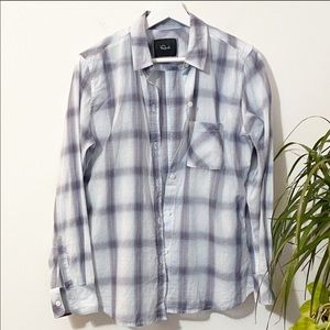 Rails Chico Pale Blues Plaid Button Down Top